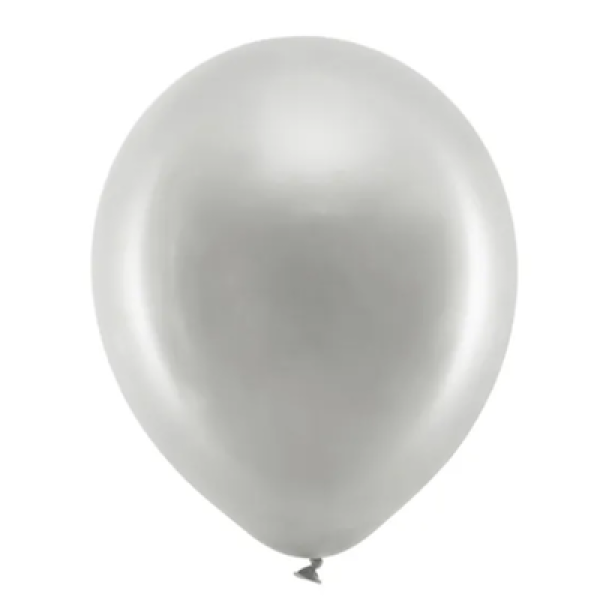 Luftballons - Metallic Silber - von PartyDeco